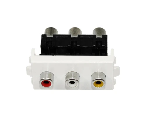 Модуль AV RCA «тюльпан» (Video + Audio R/L) 45×22.5 мм Smartdust SK-M174